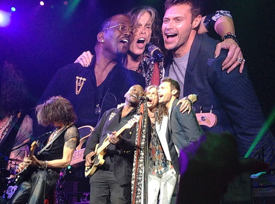Randy Jackson, Steven Tyler, Ryan Seacrest, Aerosmith Randy Jackson, Steven Tyler, Ryan Seacrest, Aerosmith